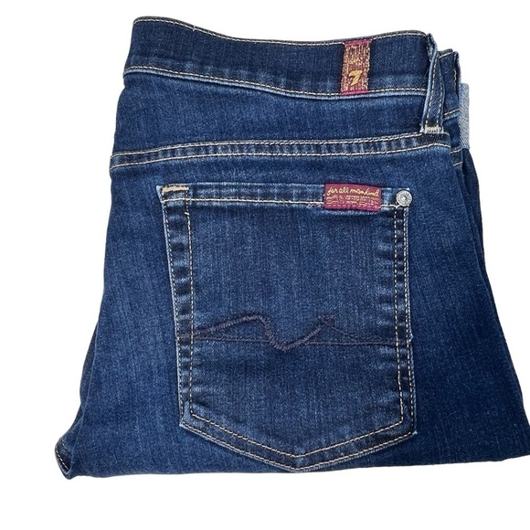 7 FOR ALL MANKIND Women's Rolled Hem Bermuda Denim Shorts Size 31 - Picture 11 of 16